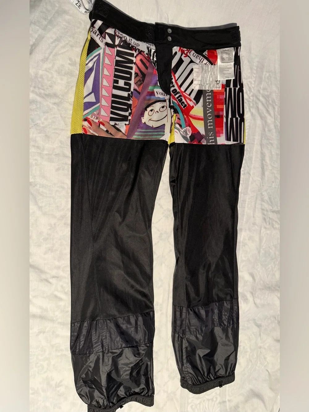 Volcom Vintage Vico Snowboard Pants Mens Size S Nimbus 8K Y2K black